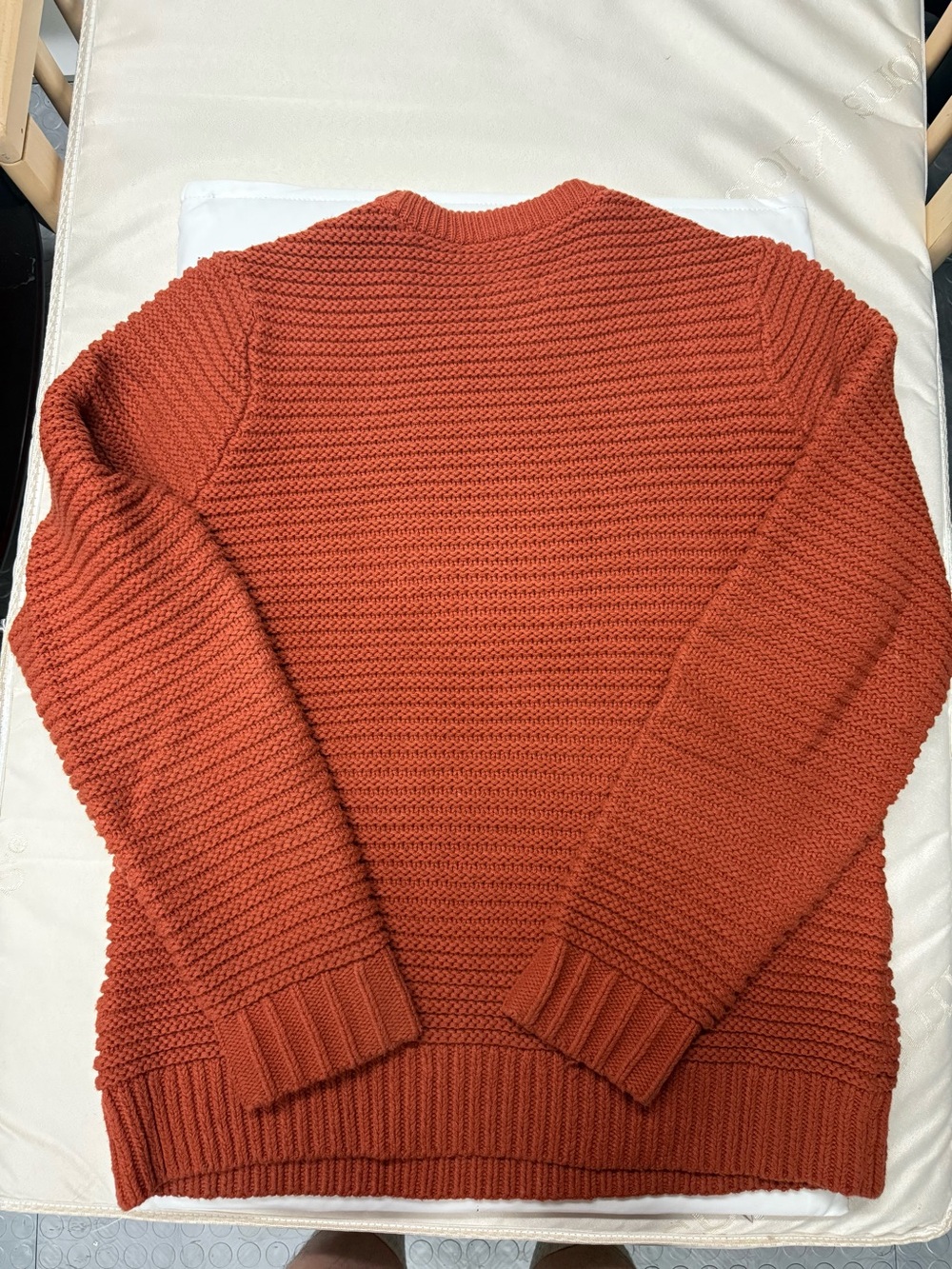 UpWest Rust Terracotta Chunky Knit Crewneck Sweater Sz M - Picture 3 of 3